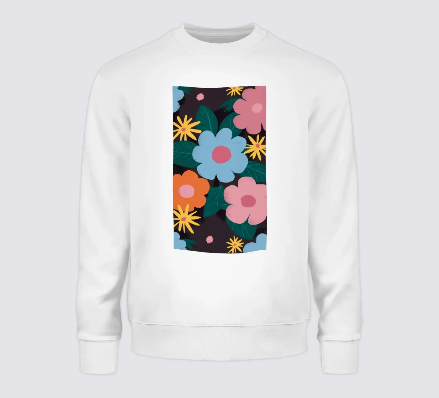 Simple Daisy Pattern sweatshirt by Obs Canvas