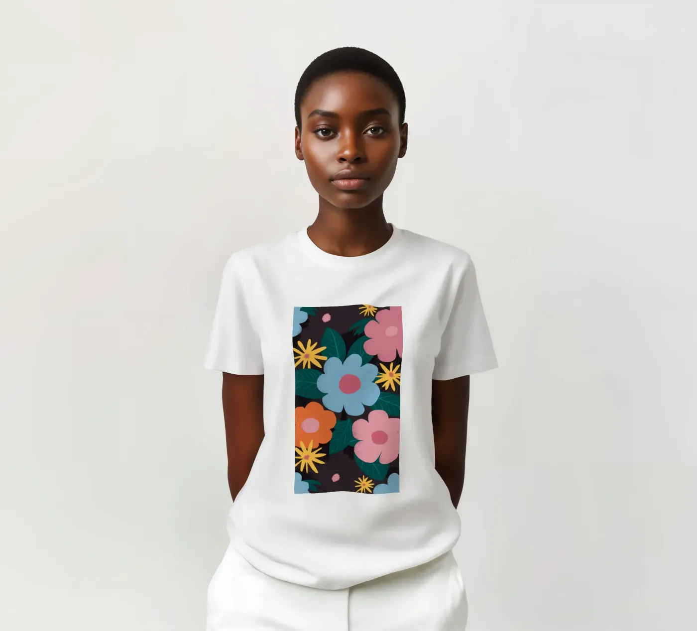 Simple Daisy Pattern t-shirt da Obs Canvas