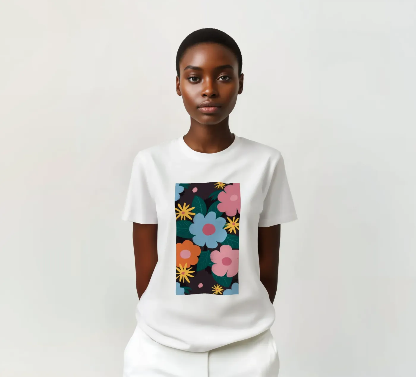 Simple Daisy Pattern t-shirt by Obs Canvas