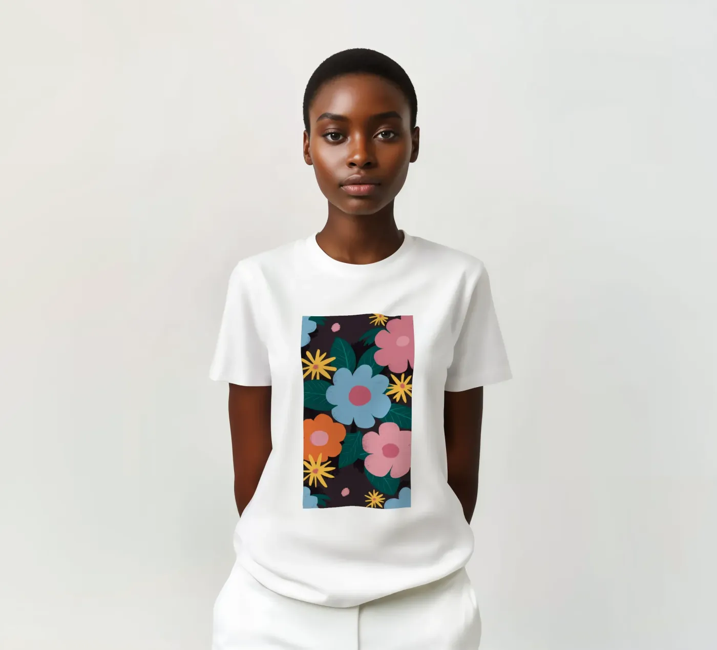 Simple Daisy Pattern t-shirt da Obs Canvas