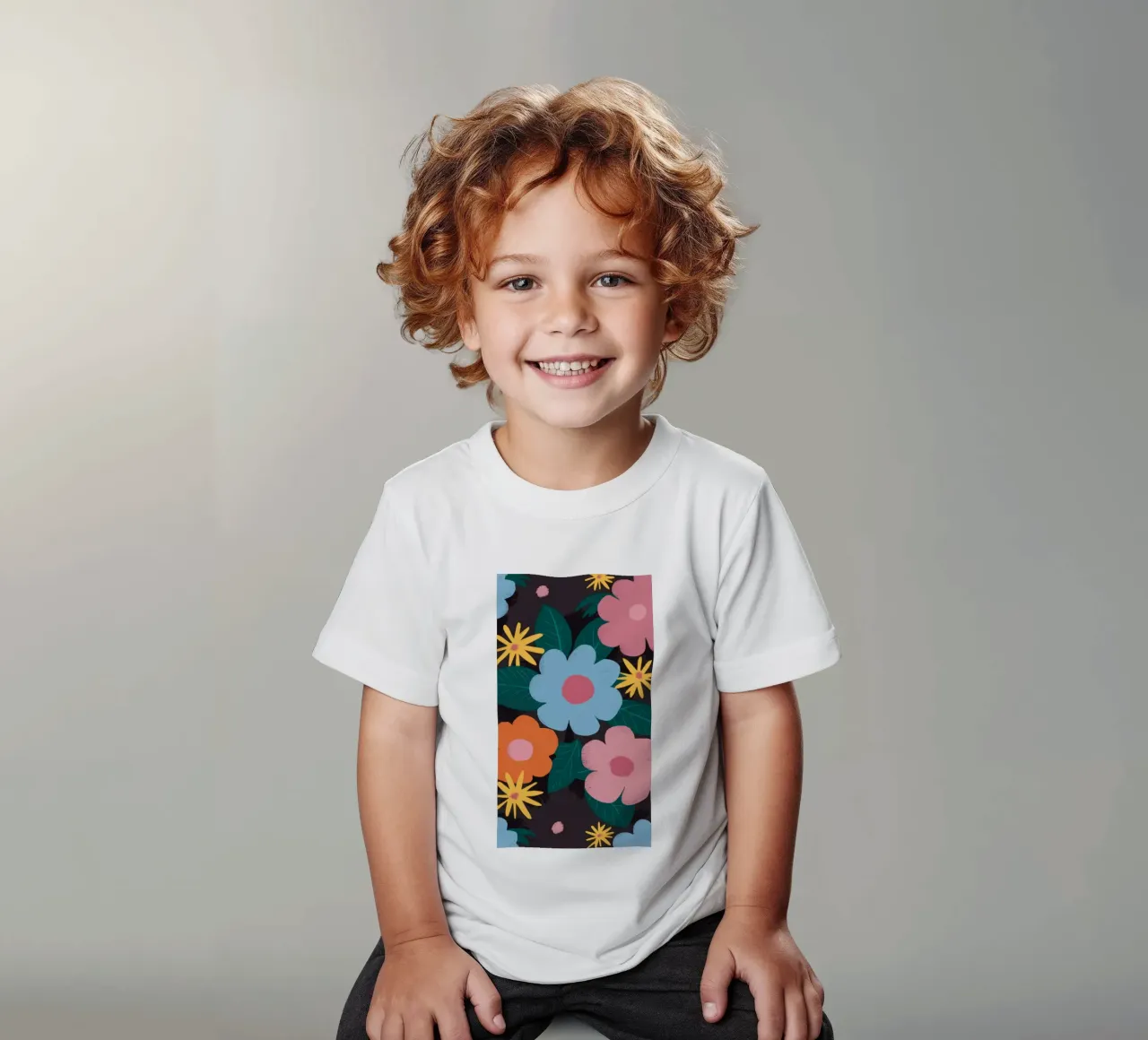 Eenvoudig patroon van madeliefjes kinder t-shirt van Obs Canvas