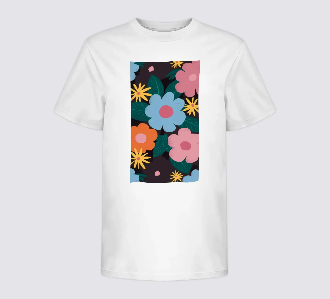 Simple Daisy Pattern kinder t-shirt van Obs Canvas