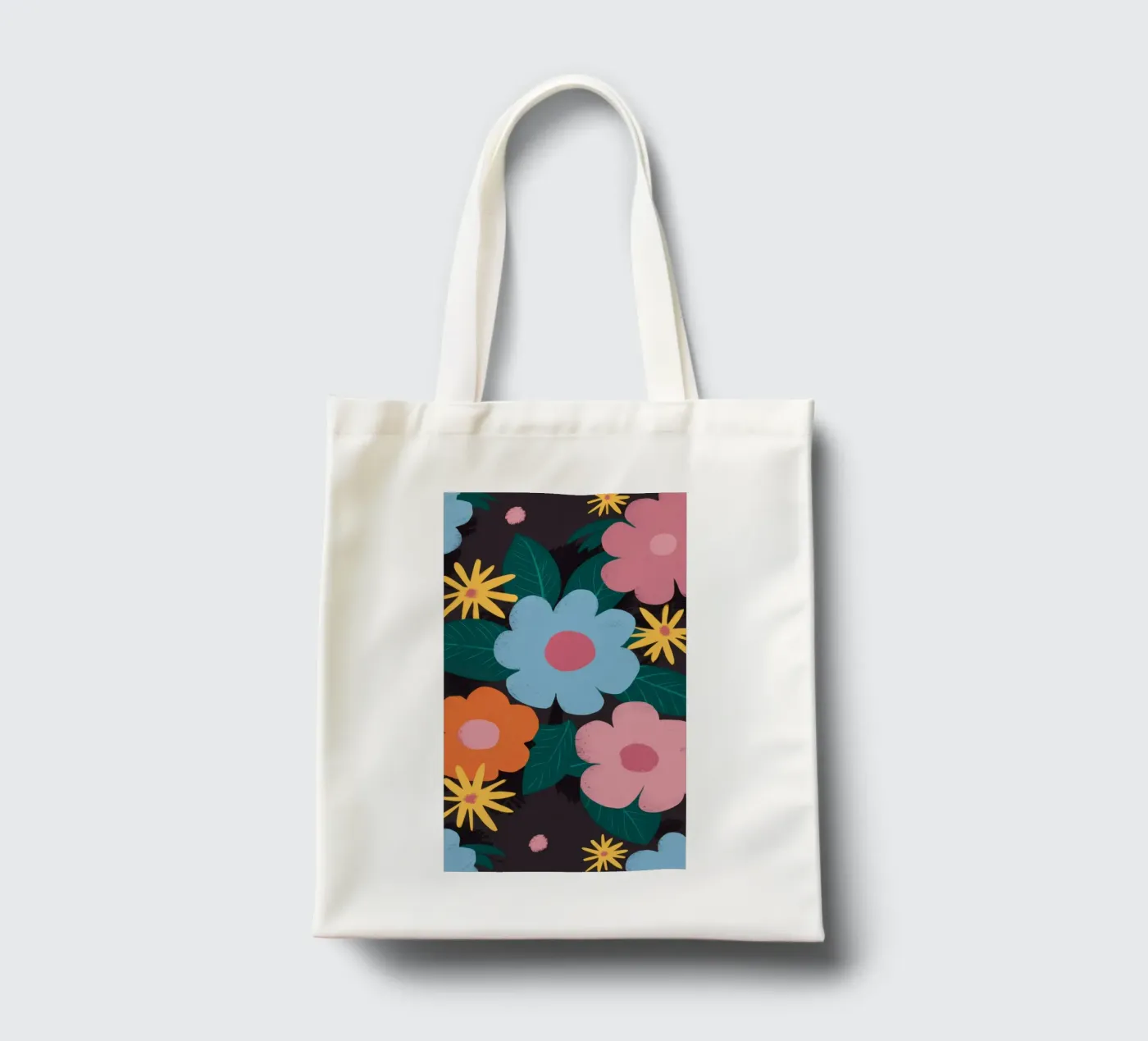 Simple Daisy Pattern tote bag by Obs Canvas