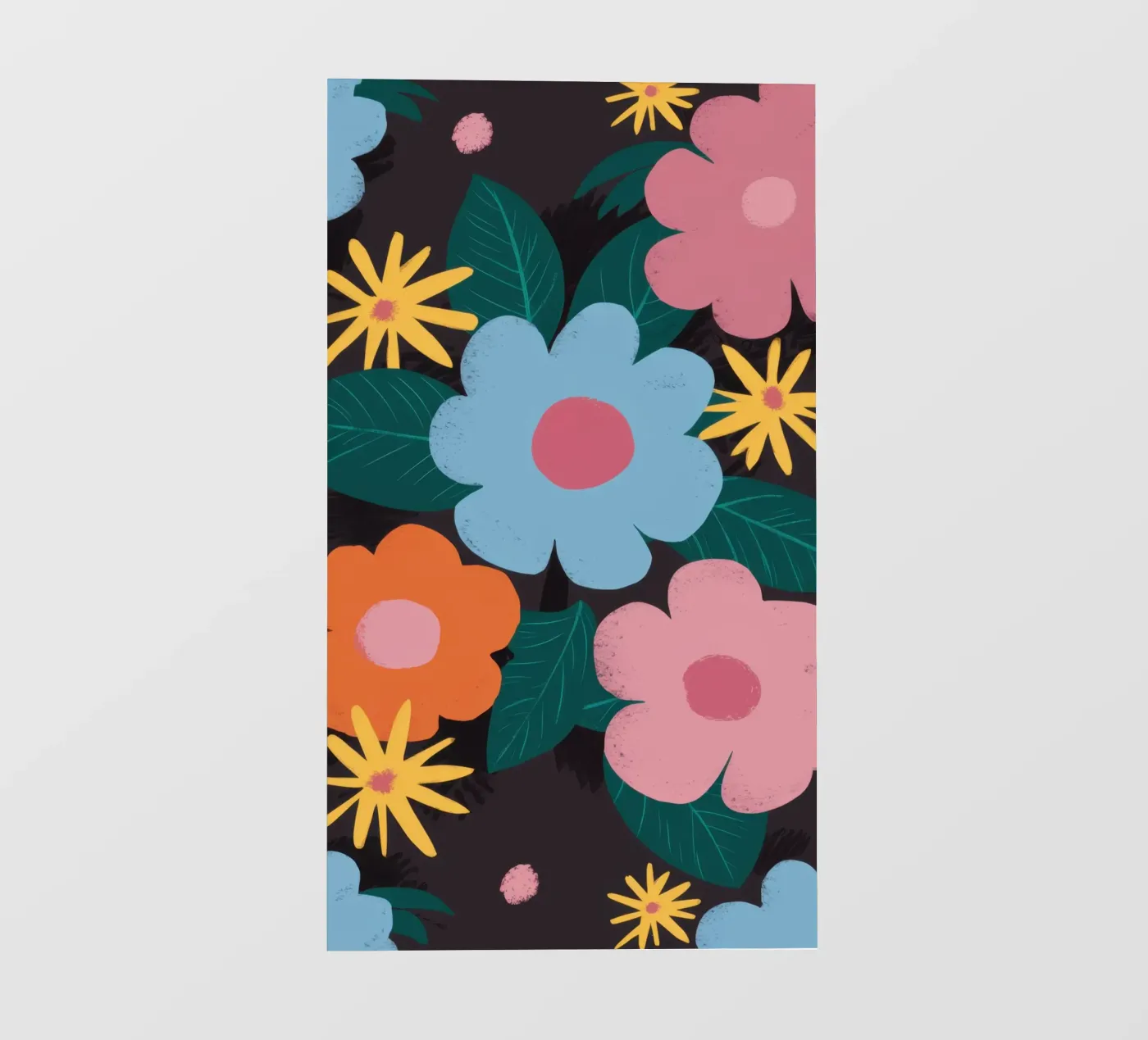 Simple Daisy Pattern photo wallpaper by Obs Canvas