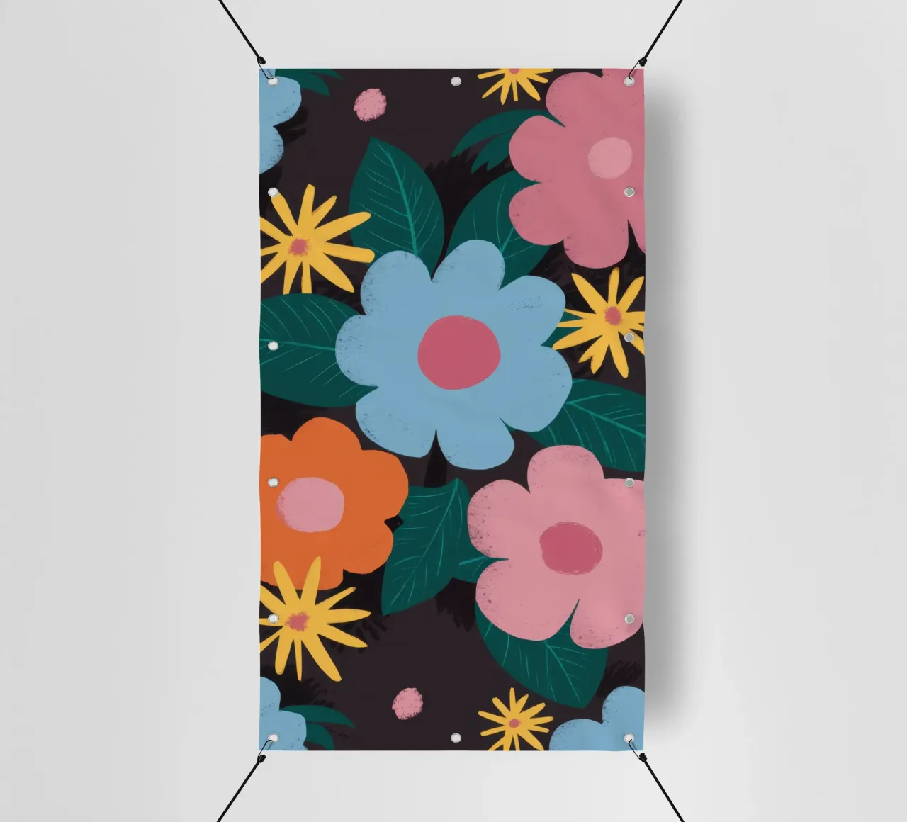 Simple Daisy Pattern PVC Plane von Obs Canvas