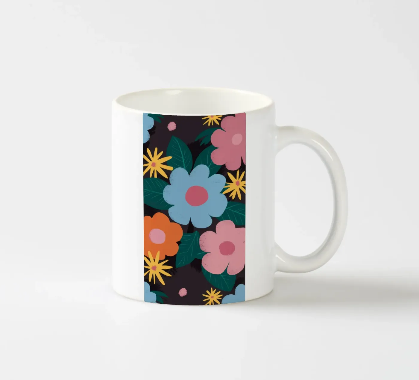 Simple Daisy Pattern ceramic mug by Obs Canvas