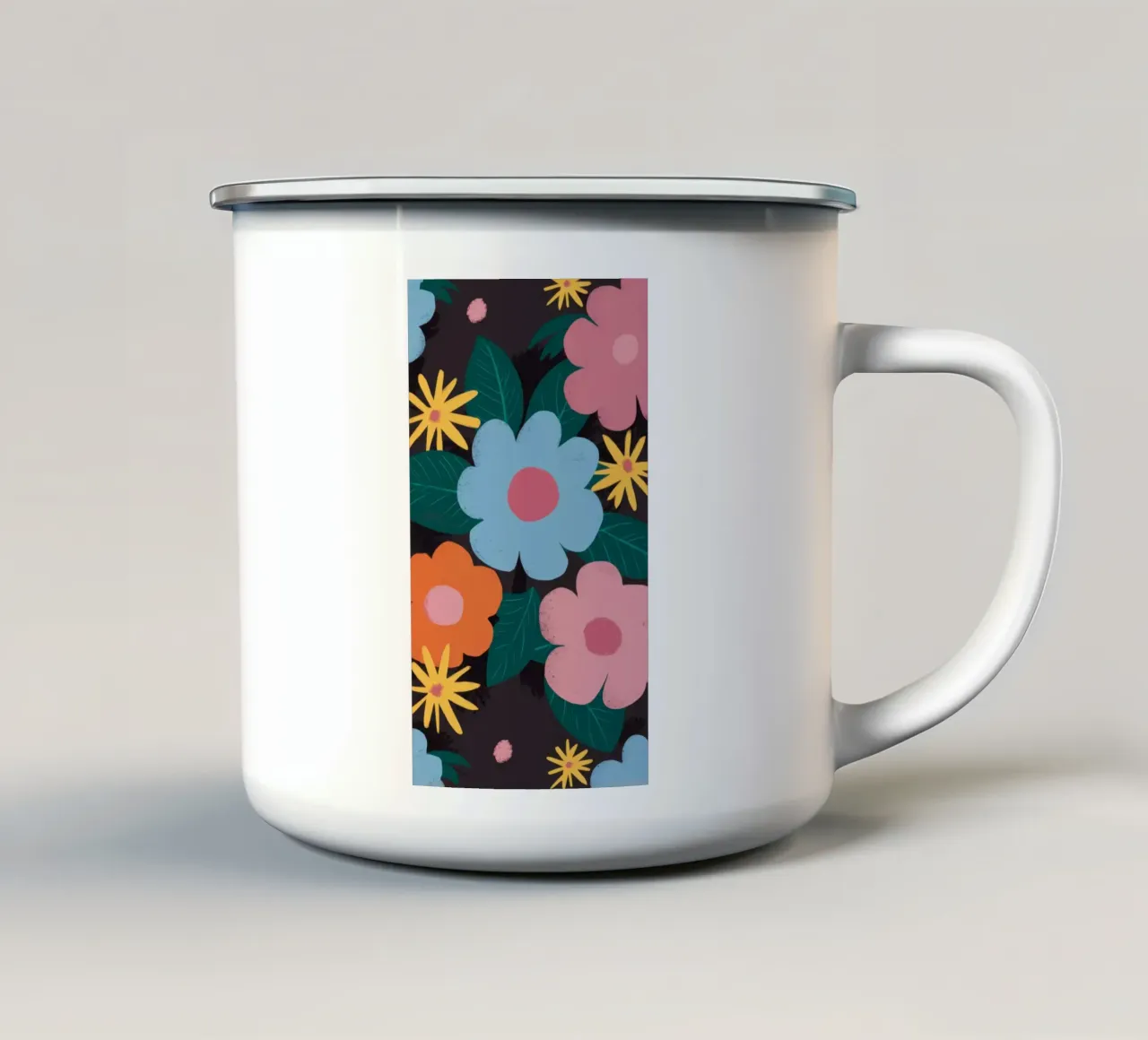 Modello semplice di margherita tazza in smalto da Obs Canvas