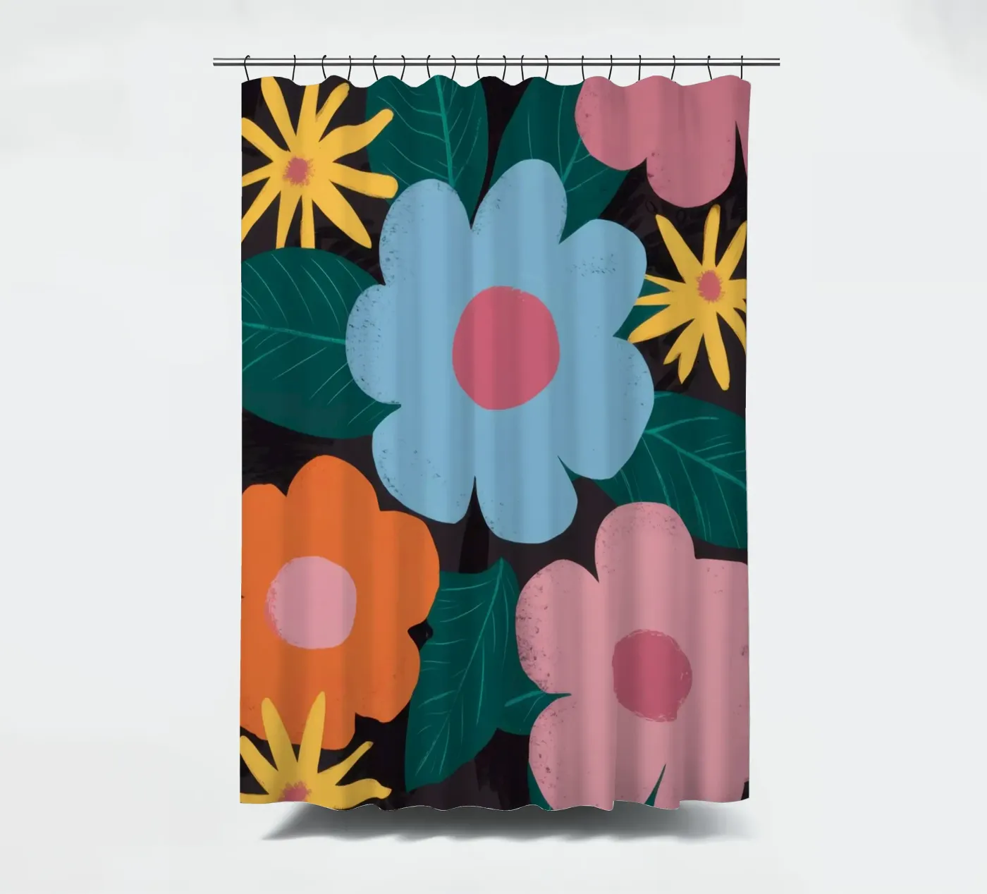Einfaches Gänseblümchen-Muster Duschvorhang von Obs Canvas
