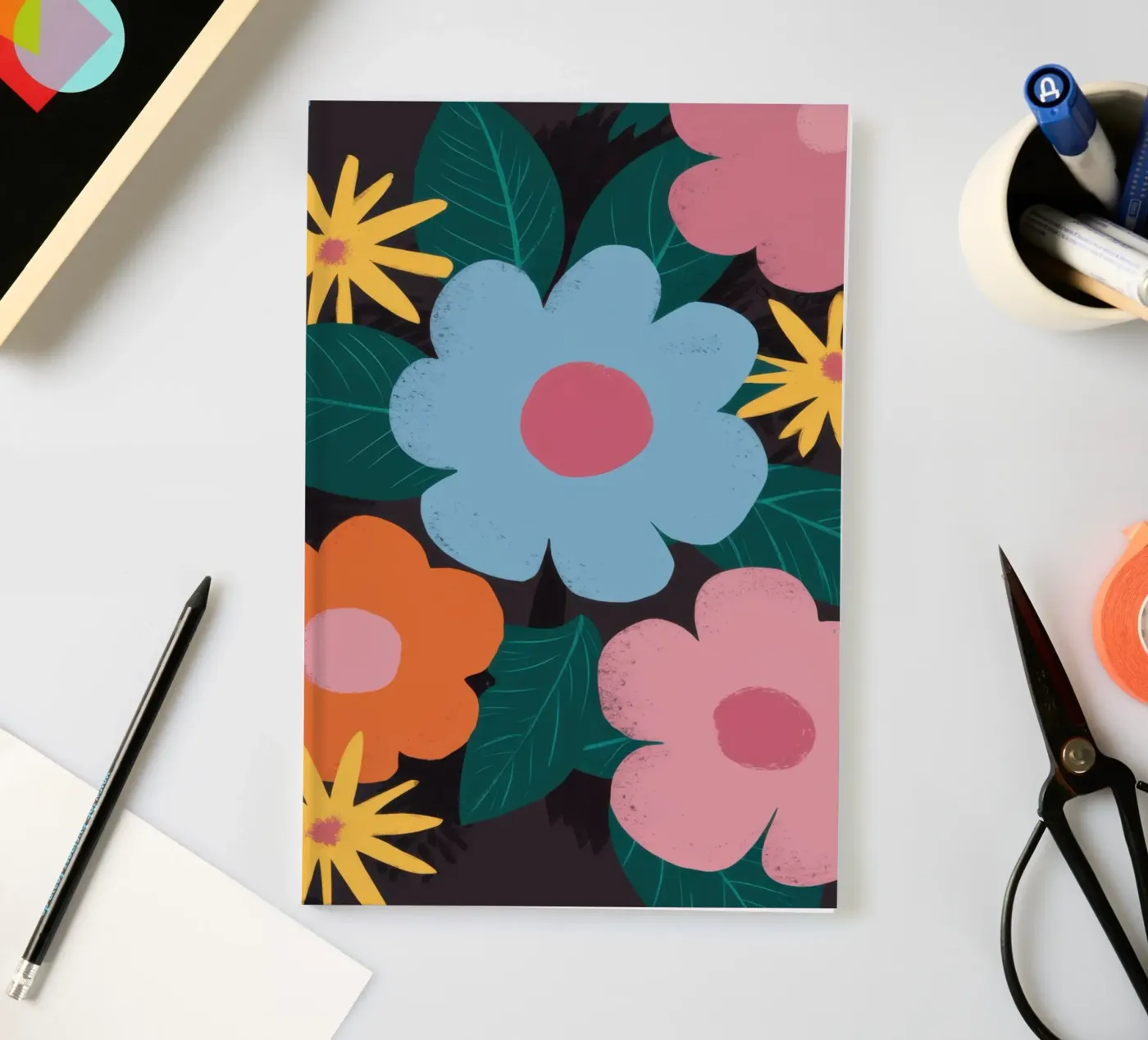 Simple Daisy Pattern notebook by Obs Canvas