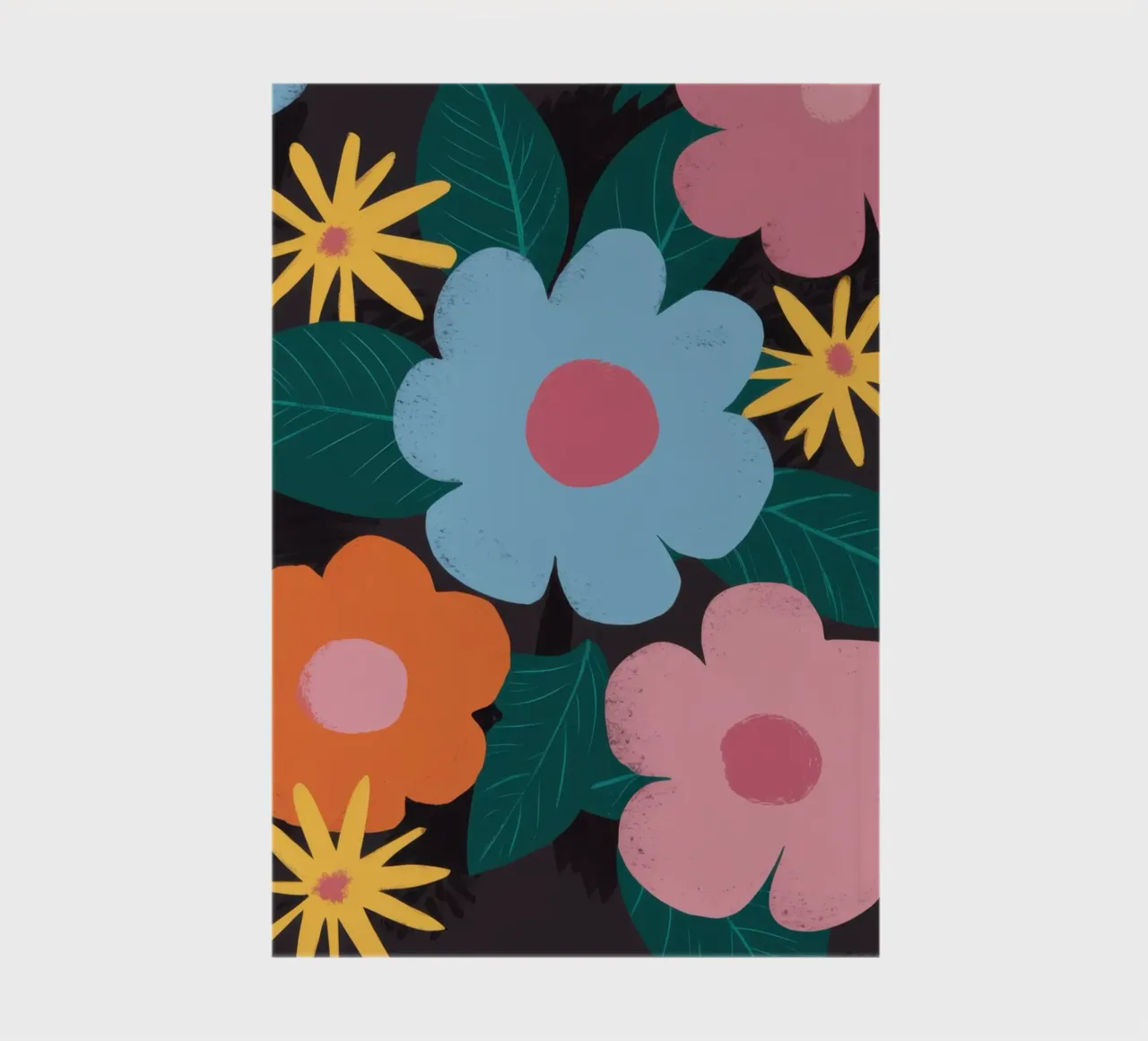 Simple Daisy Pattern notebook by Obs Canvas