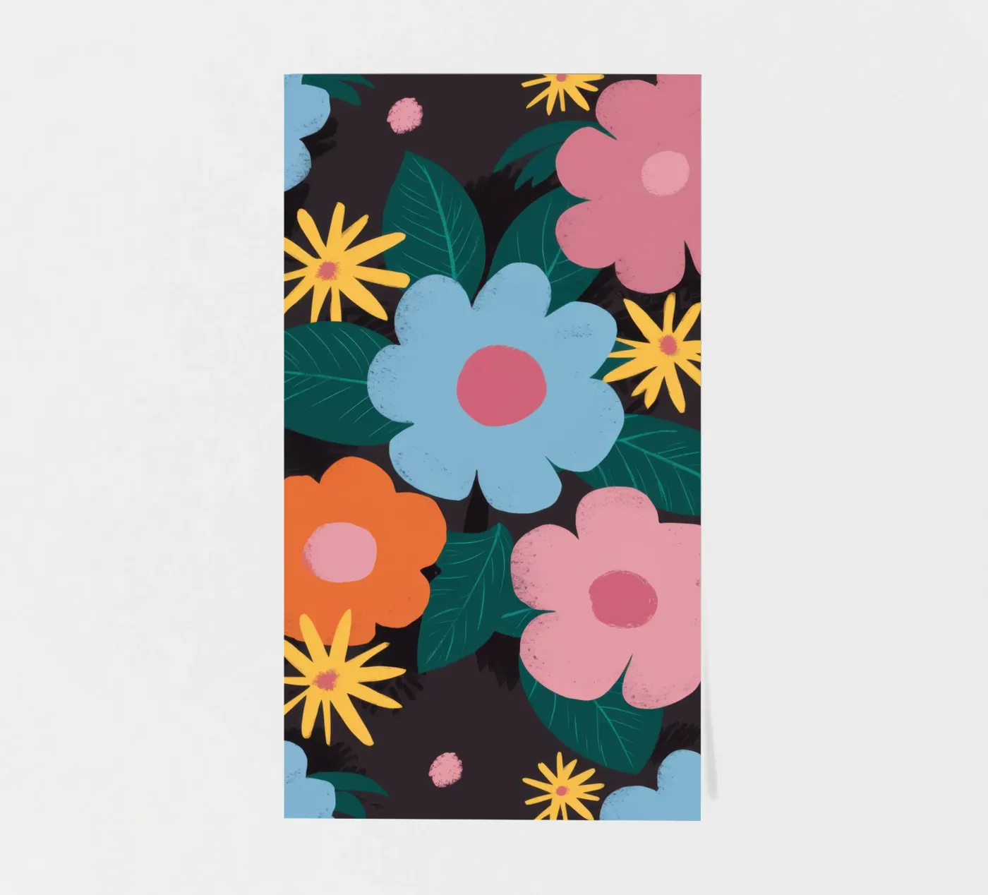 Einfaches Gänseblümchen-Muster Stickerbogen von Obs Canvas