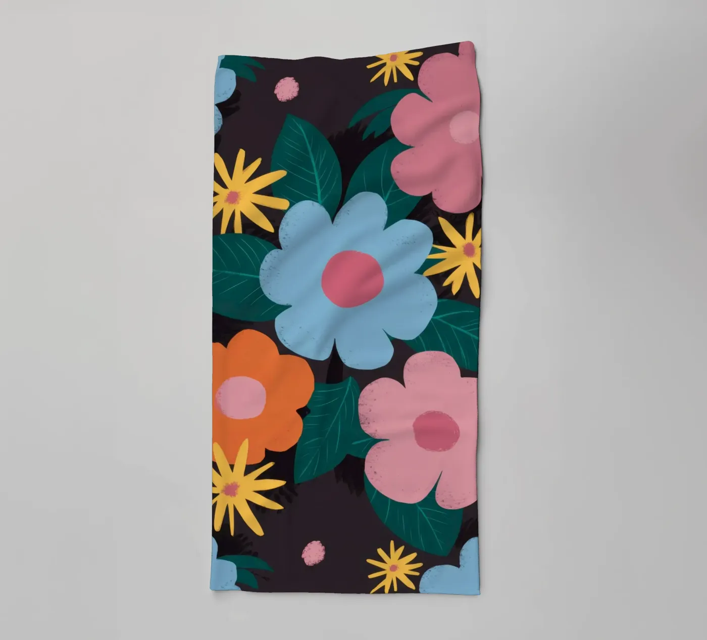 Simple Daisy Pattern Handtuch von Obs Canvas