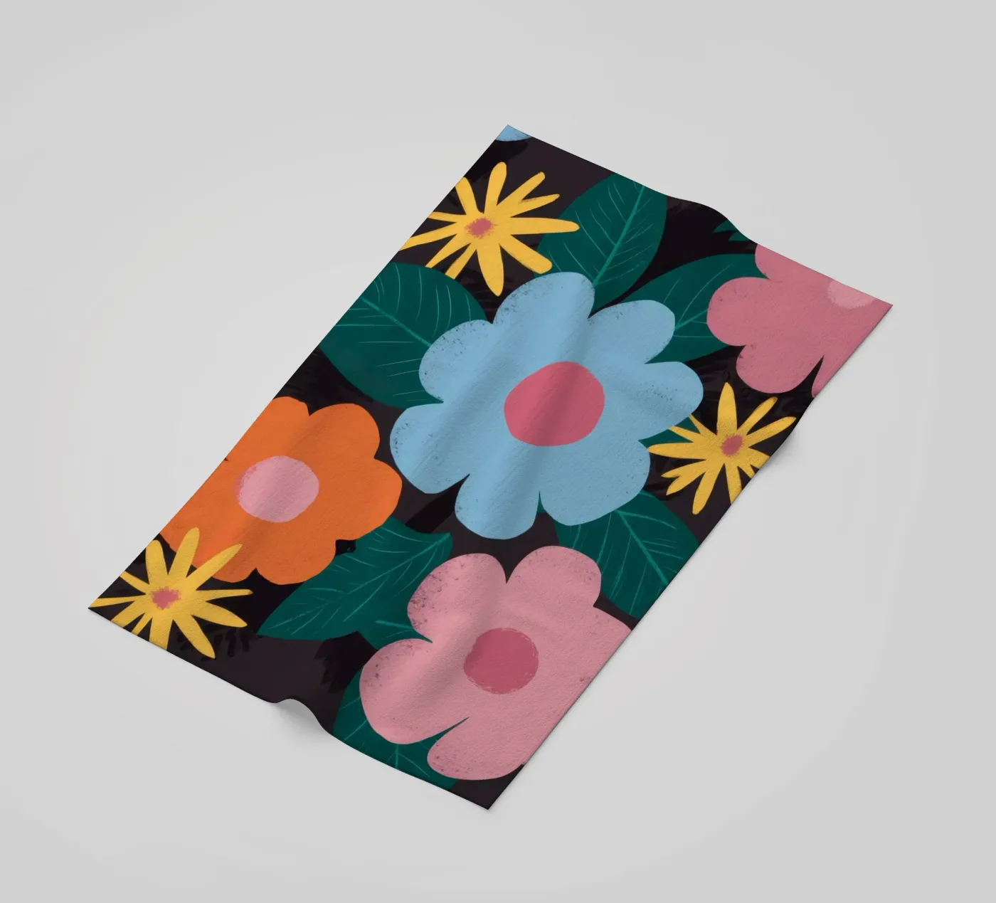 Simple Daisy Pattern beach towel by Obs Canvas