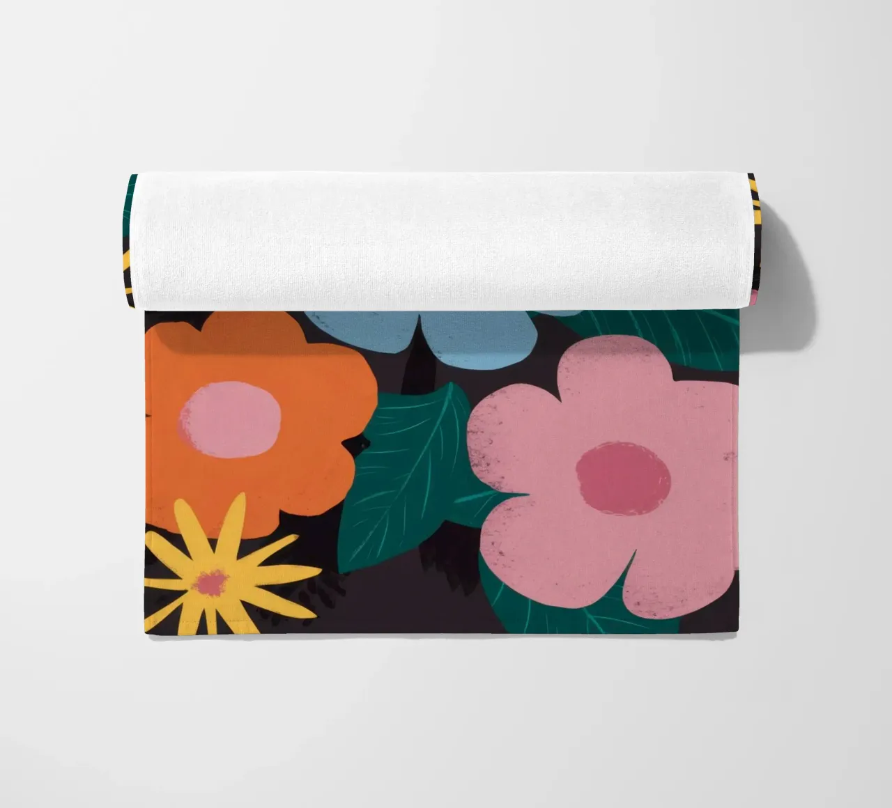 Eenvoudig patroon van madeliefjes strandhanddoek van Obs Canvas