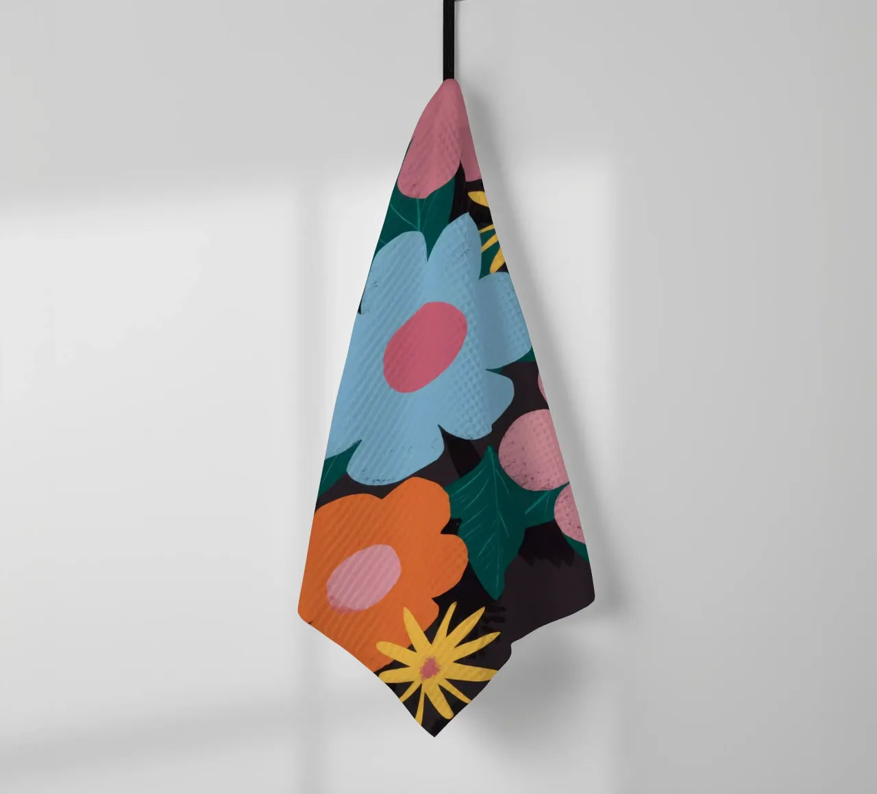 Simple Daisy Pattern tea towel by Obs Canvas