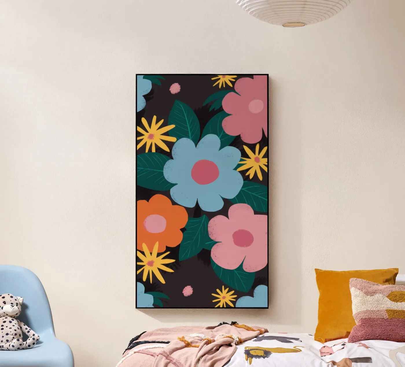 Simple Daisy Pattern Acryl-Glas von Obs Canvas