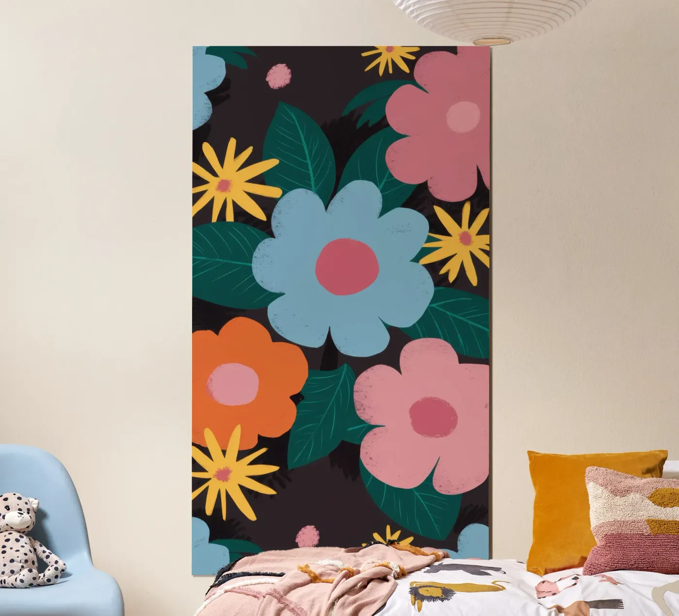 Simple Daisy Pattern poster by Obs Canvas