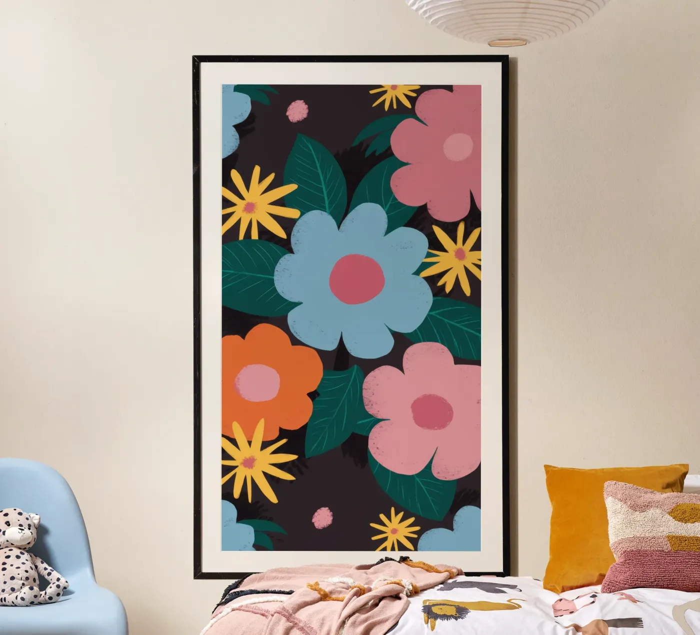 Simple Daisy Pattern poster by Obs Canvas