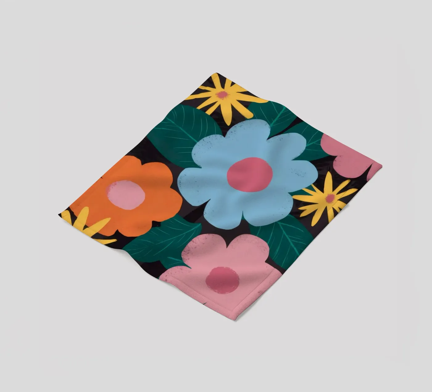 Simple Daisy Pattern fleece blanket by Obs Canvas