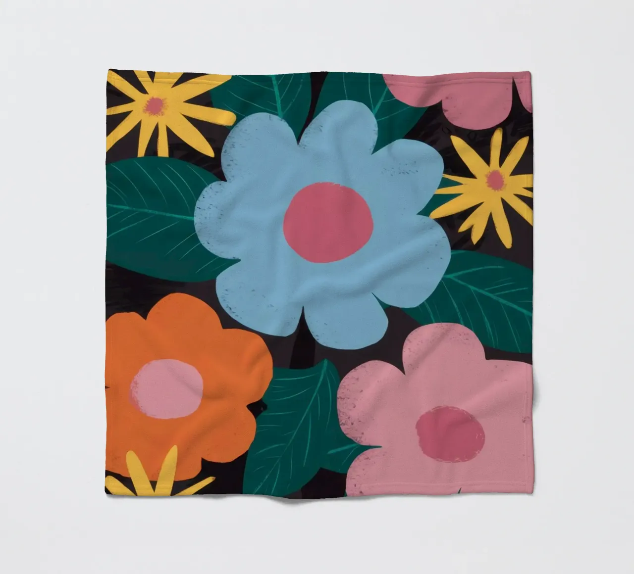 Simple Daisy Pattern fleece blanket by Obs Canvas