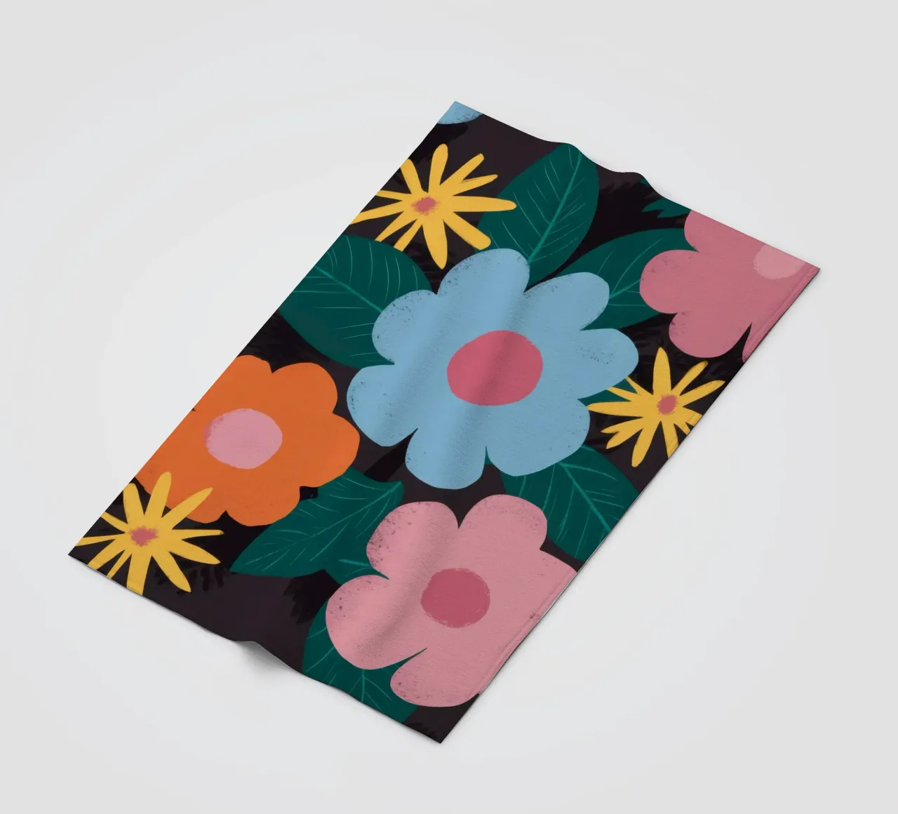 Simple Daisy Pattern fleece blanket by Obs Canvas
