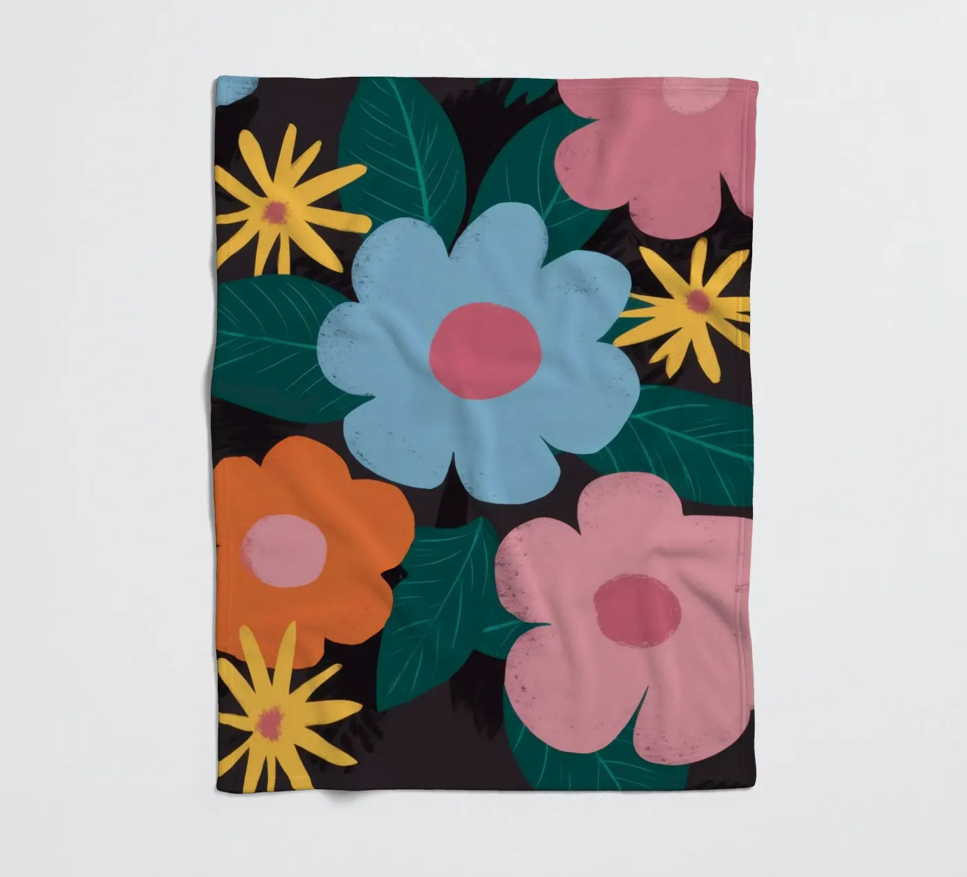 Simple Daisy Pattern fleece blanket by Obs Canvas