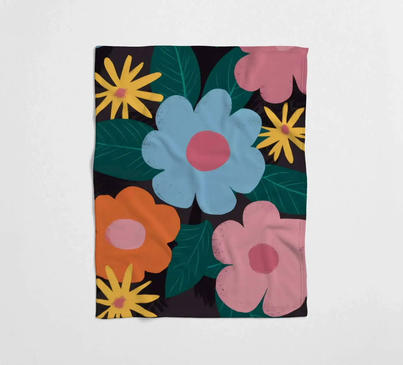 Simple Daisy Pattern Fleecedecke von Obs Canvas