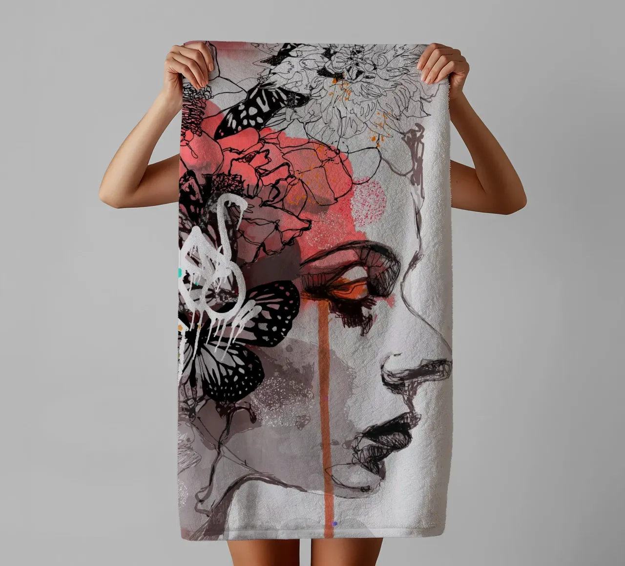 c o s m i c w a v e s badhanddoek van Giulio Iurissevich