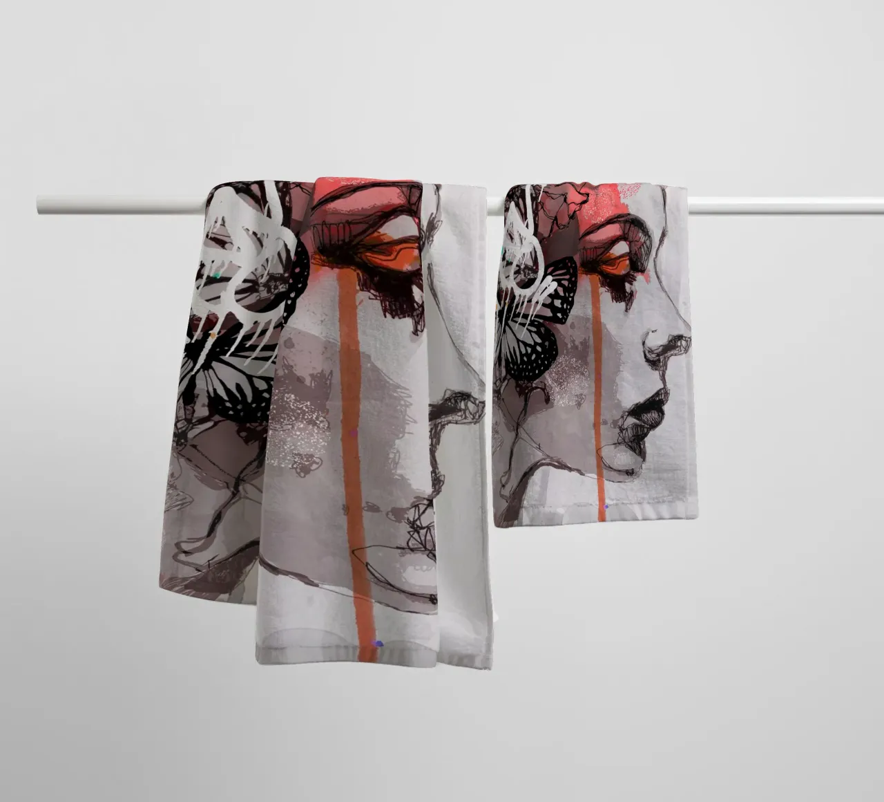 c o s m i c w a v e s badhanddoek van Giulio Iurissevich