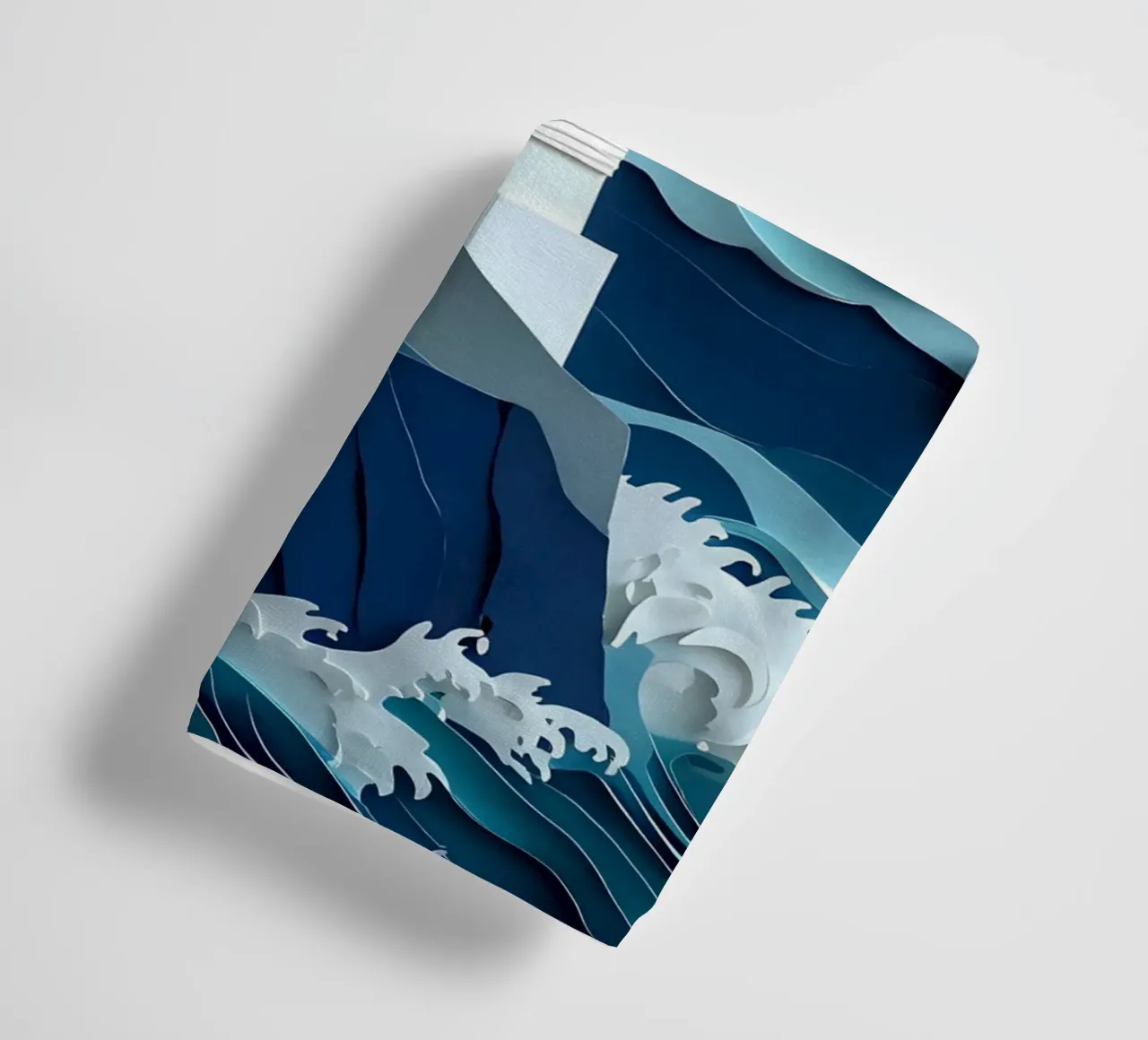 Lighthouse In Ocean Papercut Art towel by Papercut Gallery