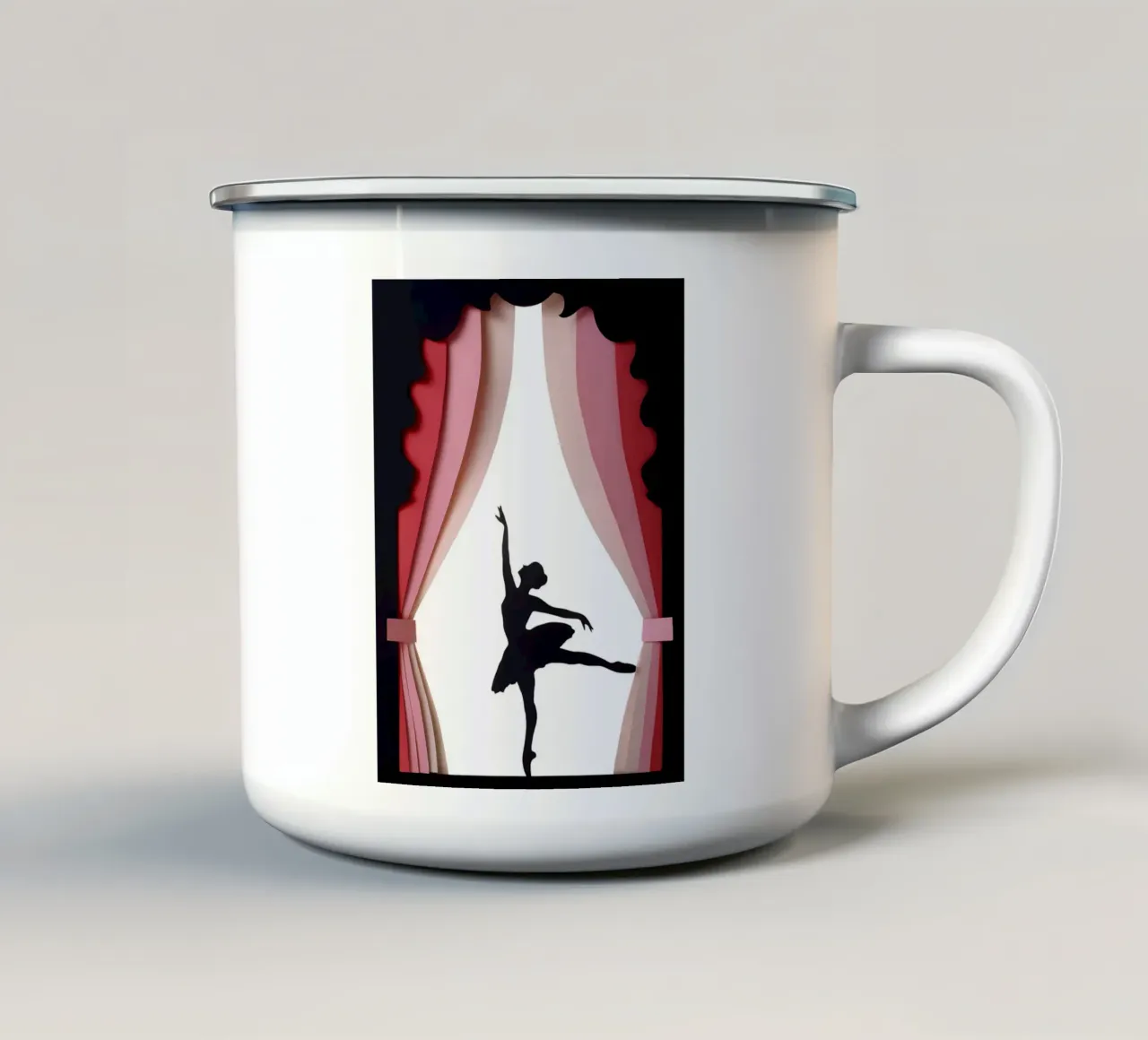 Ballerina Papercut Art tazza in smalto da Papercut Gallery
