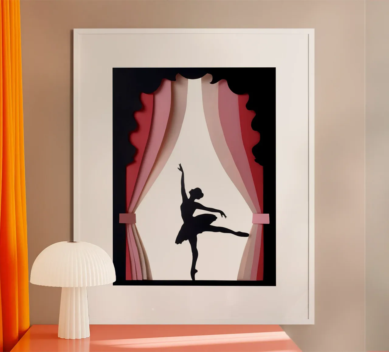 Ballerina Papercut Art poster da Papercut Gallery
