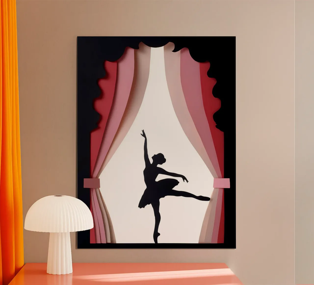 Ballerina Papercut Art poster da Papercut Gallery