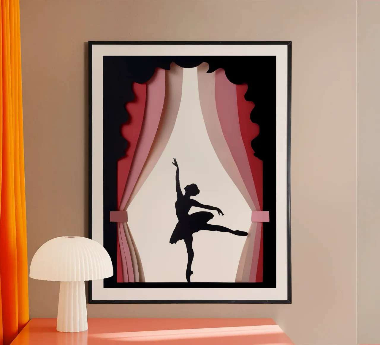 Ballerina Papercut Art poster da Papercut Gallery