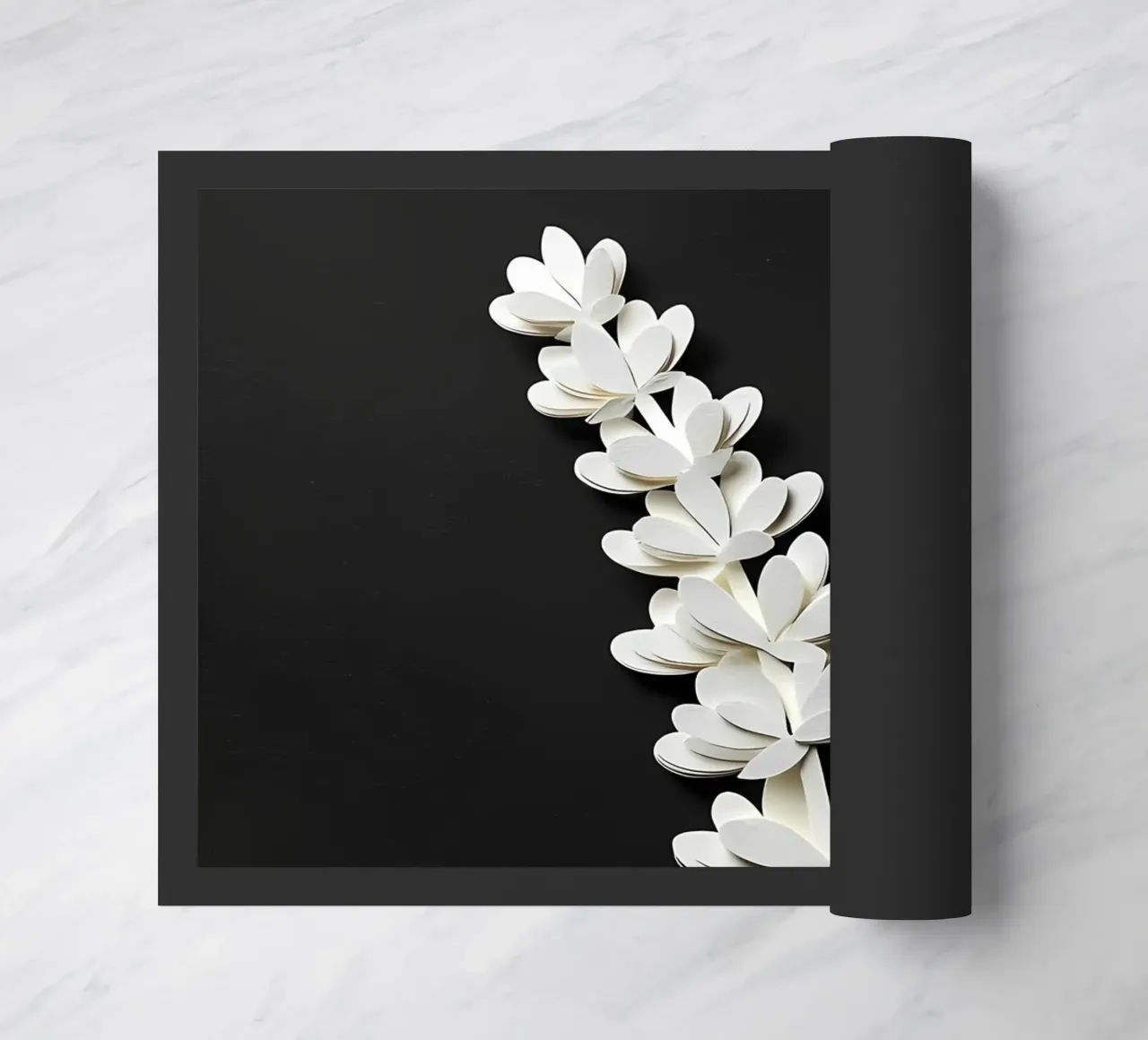 Carta da taglio con fiori bianchi zerbino da Papercut Gallery