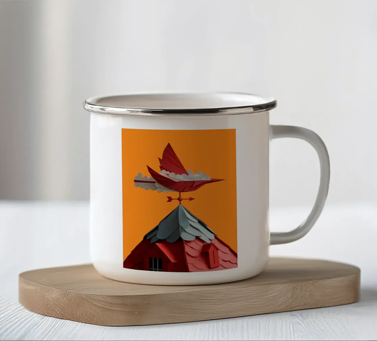 banderuola Papercut Art tazza in smalto da Papercut Gallery