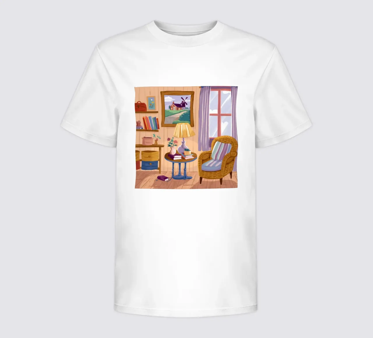 Gezellig leeshoekje kinder t-shirt van Obs Canvas
