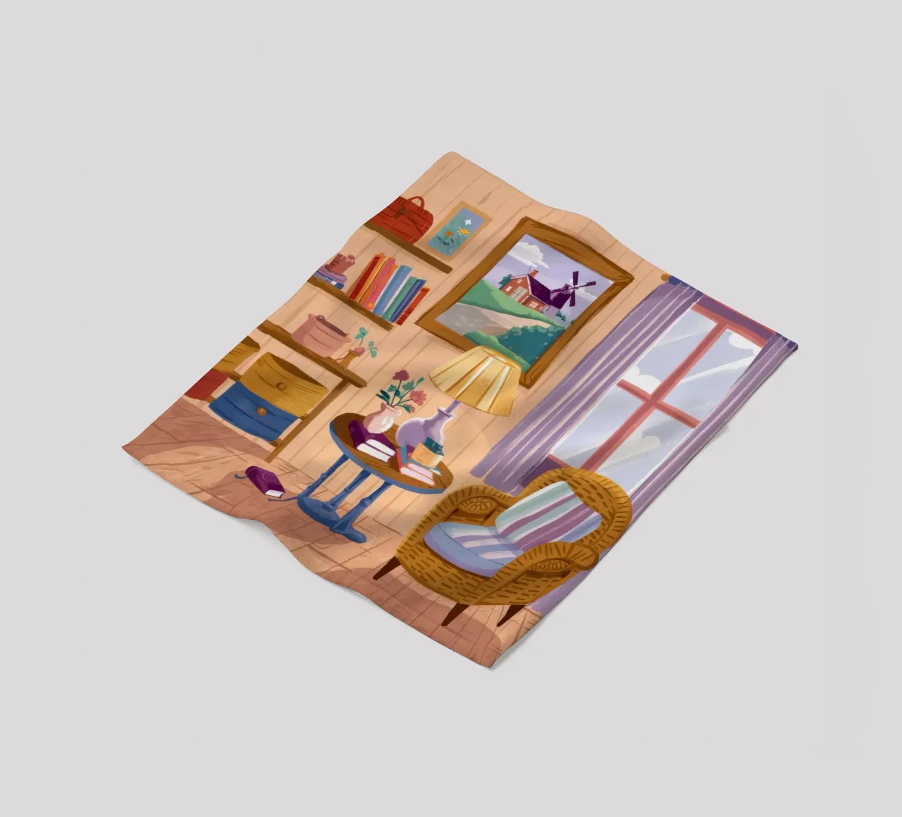 Accogliente angolo di lettura coperta in pile da Obs Canvas