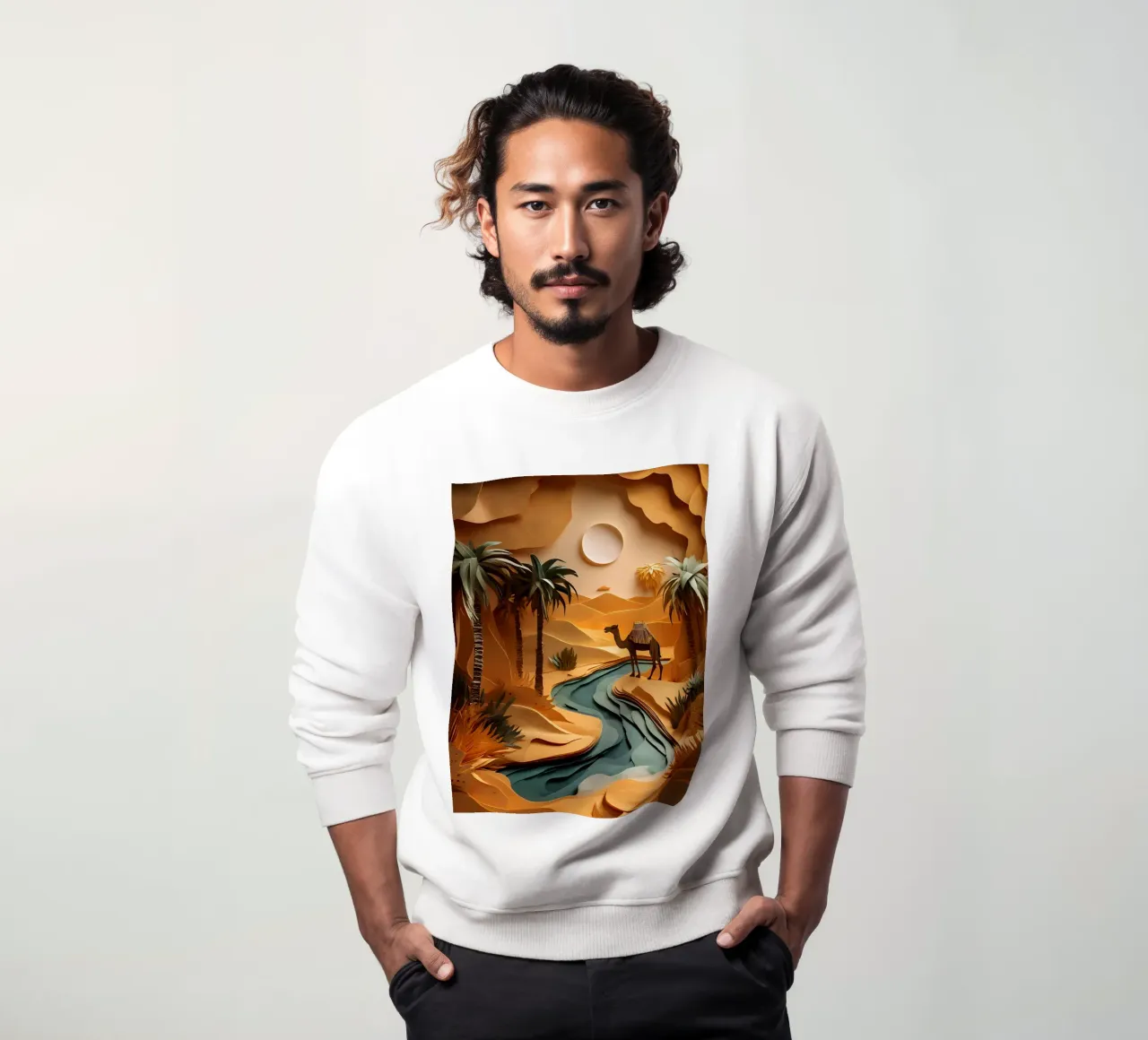 Cammello in un'oasi felpa da Papercut Gallery