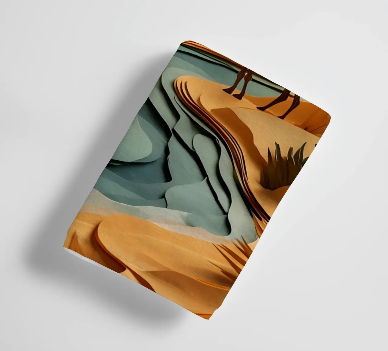 Cammello in un'oasi asciugamano da bagno da Papercut Gallery