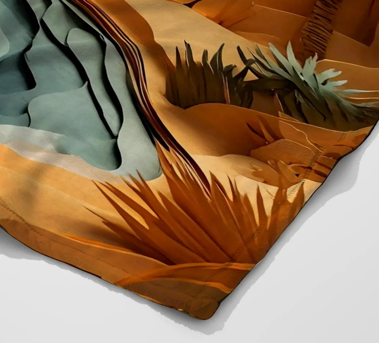 Cammello in un'oasi coperta in pile da Papercut Gallery