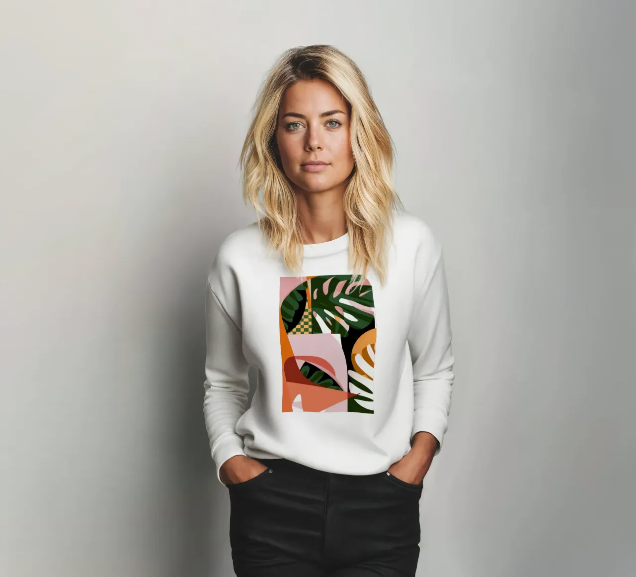 Bodegón de Monstera sudadera de Line Fable