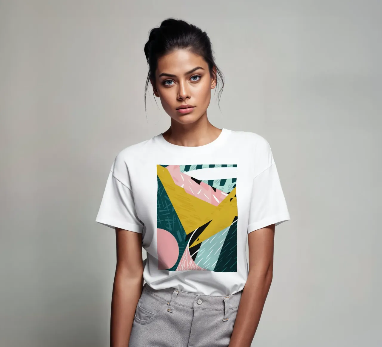 Dynamic Green Collision t-shirt by Thistle Bloom