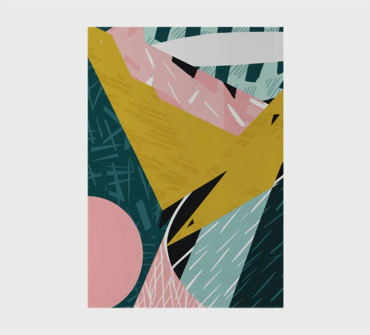 Dynamic Green Collision notebook by Thistle Bloom