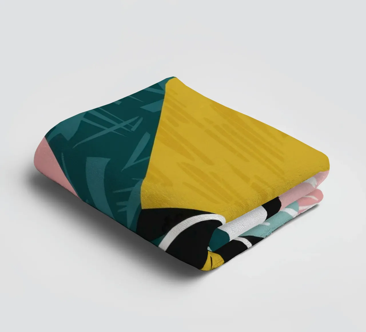 Dynamic Green Collision towel by Thistle Bloom