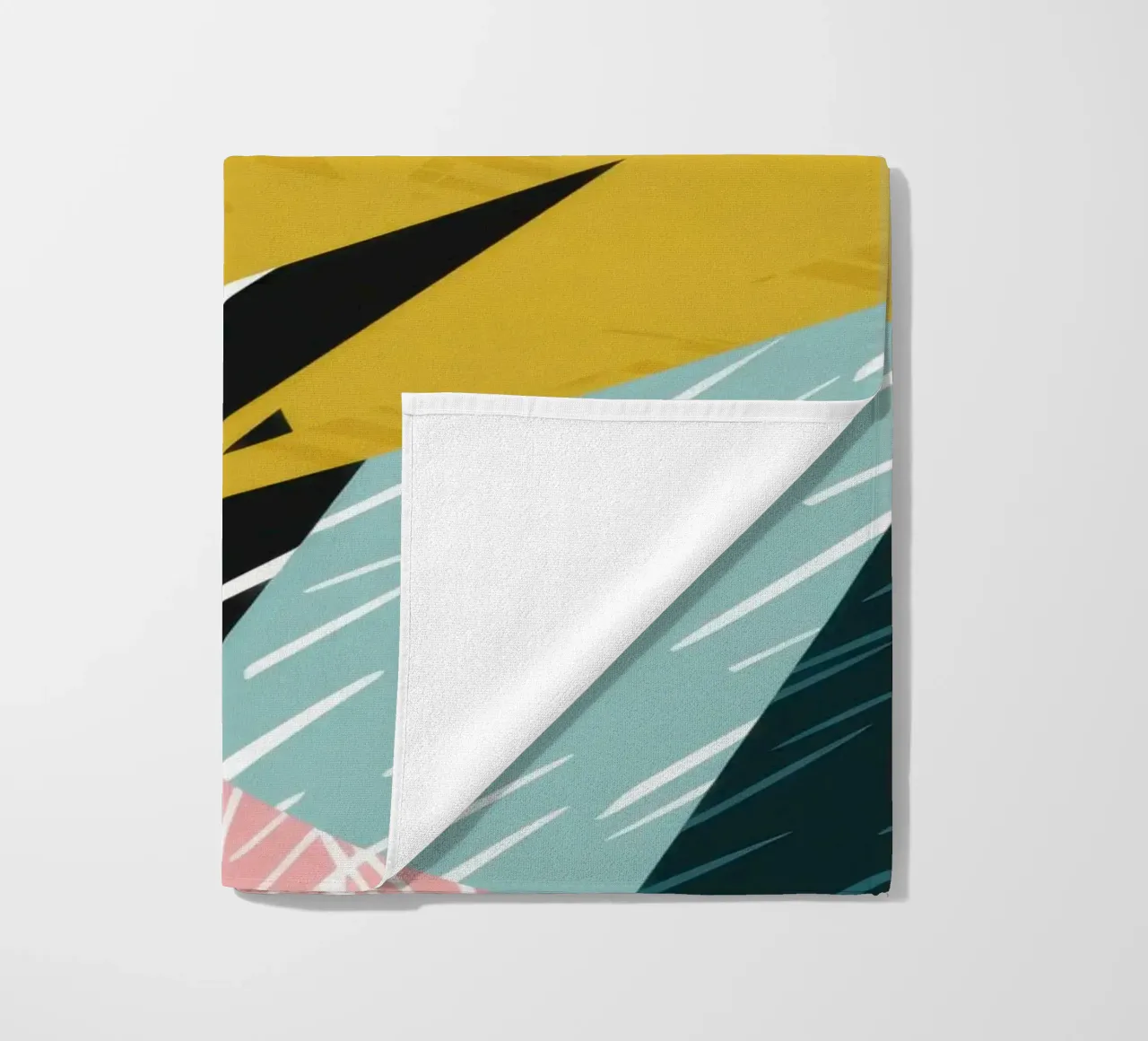 Dynamic Green Collision beach towel by Thistle Bloom