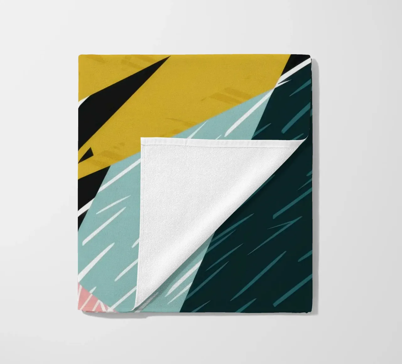 Dynamic Green Collision beach towel by Thistle Bloom