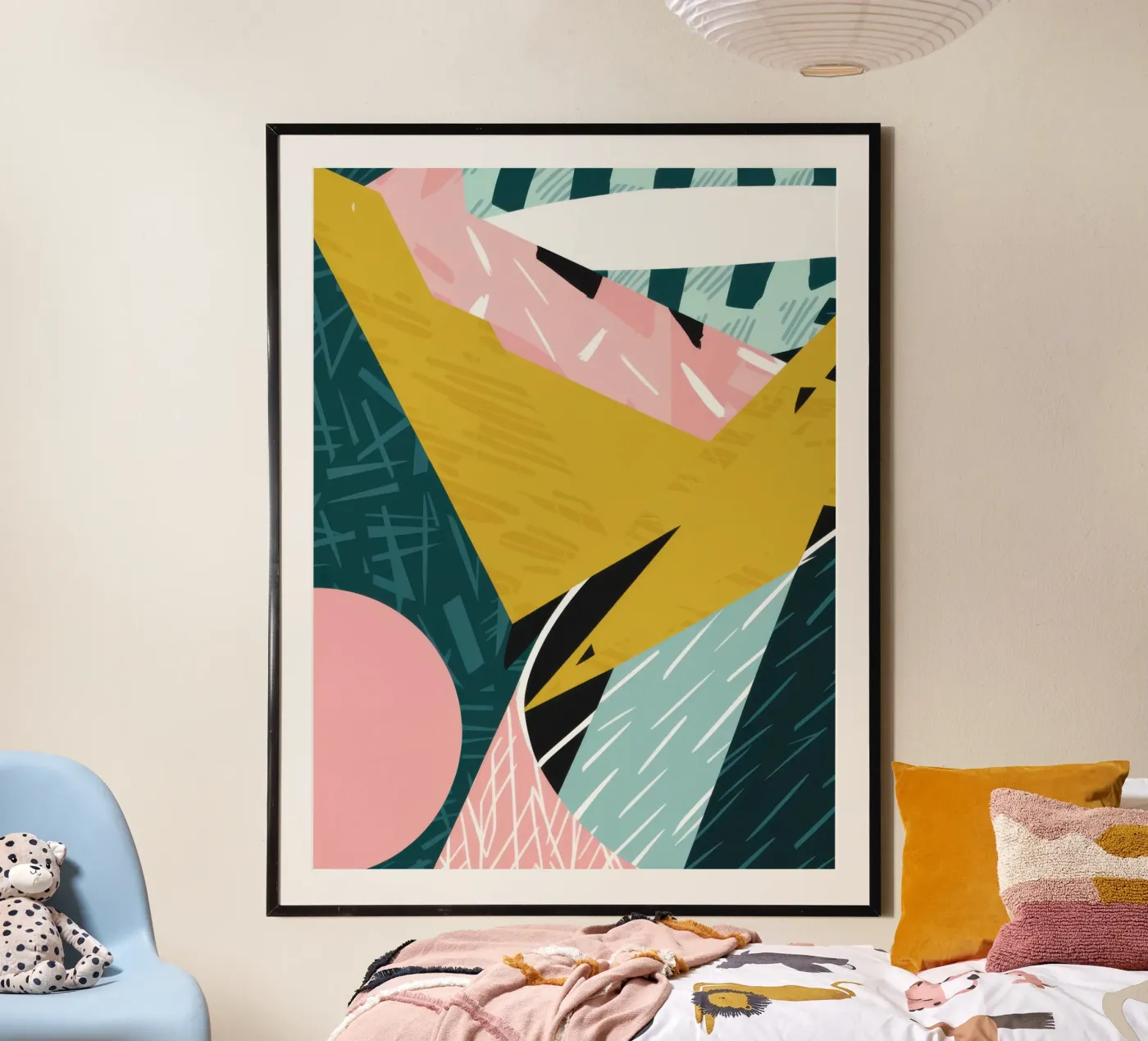 Dynamic Green Collision poster by Thistle Bloom