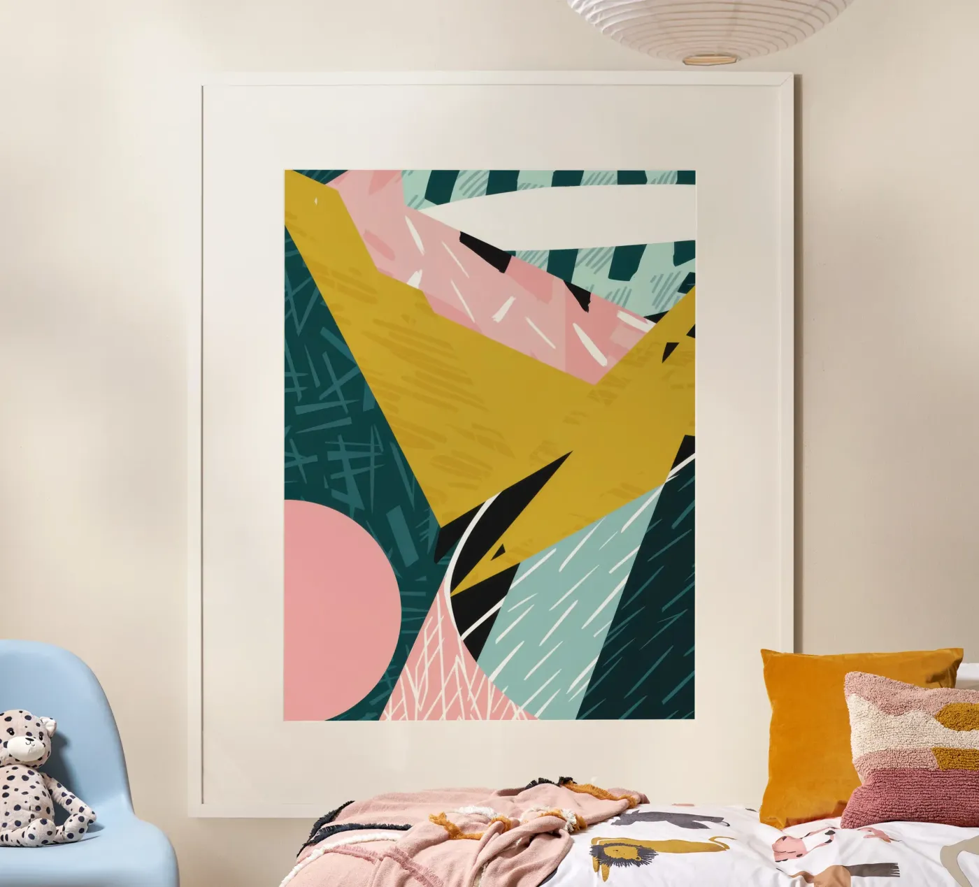 Dynamic Green Collision poster by Thistle Bloom