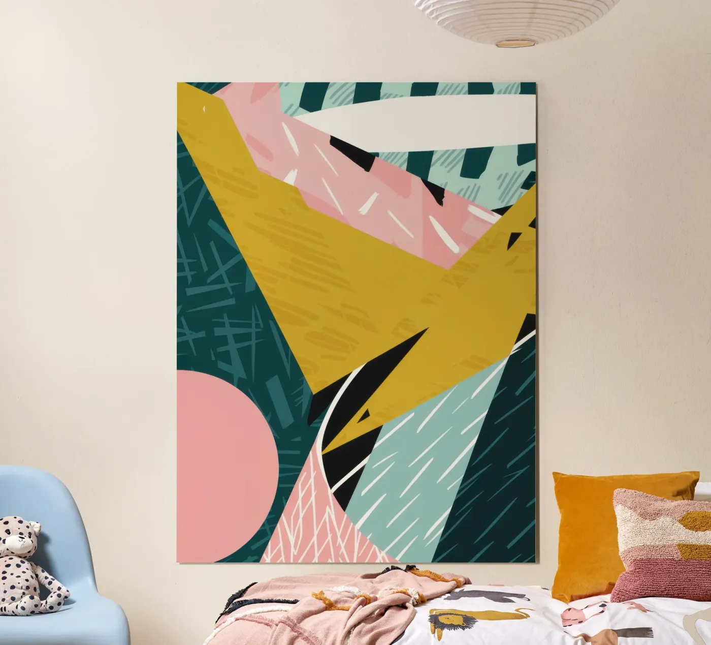 Dynamic Green Collision poster by Thistle Bloom